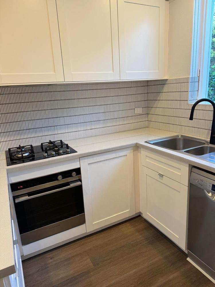 White kitchen after end-of-lease cleaning